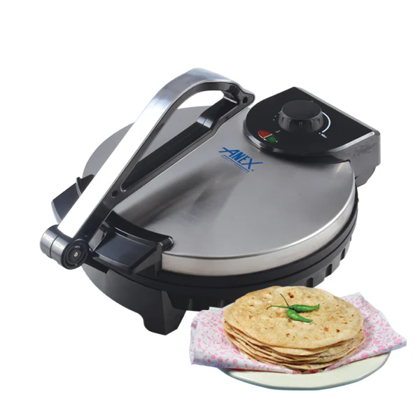 Anex AG-2029 Deluxe Roti Maker | 1200W 12-Inch Non-Stick Roti Maker | 2 Years Warranty