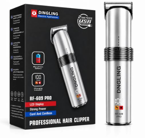 DINGLING RF-609 Pro Professional Hair Clipper | Cordless Rechargeable Trimmer